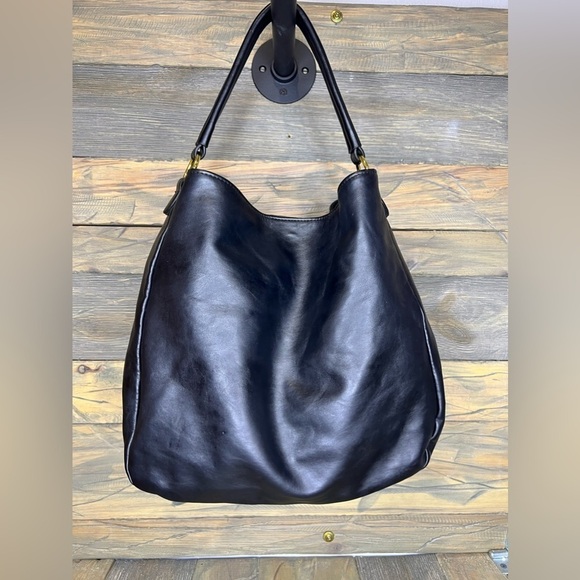 Handbags - BIN048. Black Gold Hardware Large Bag